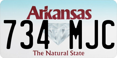 AR license plate 734MJC