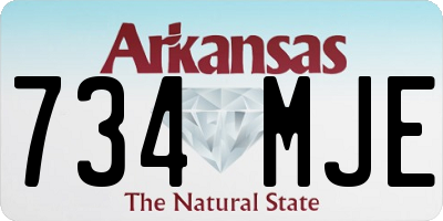 AR license plate 734MJE