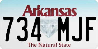 AR license plate 734MJF