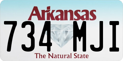 AR license plate 734MJI