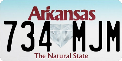AR license plate 734MJM