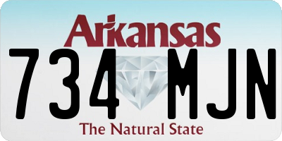 AR license plate 734MJN