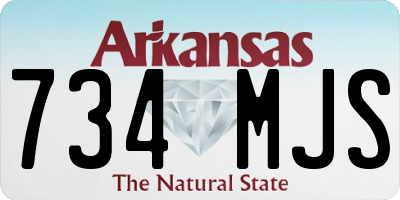 AR license plate 734MJS