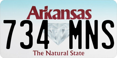 AR license plate 734MNS