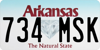 AR license plate 734MSK