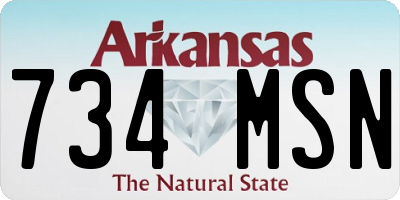 AR license plate 734MSN