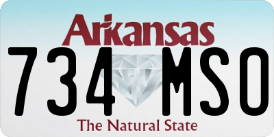 AR license plate 734MSO