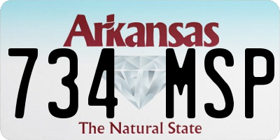 AR license plate 734MSP