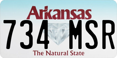 AR license plate 734MSR