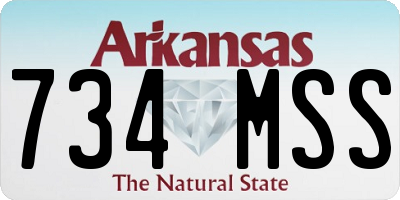 AR license plate 734MSS