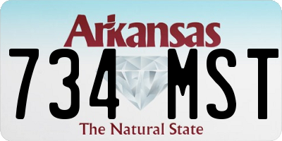 AR license plate 734MST