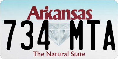 AR license plate 734MTA