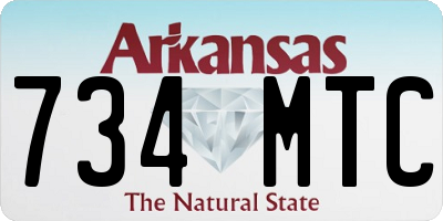 AR license plate 734MTC