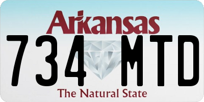 AR license plate 734MTD