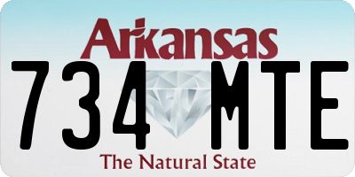 AR license plate 734MTE