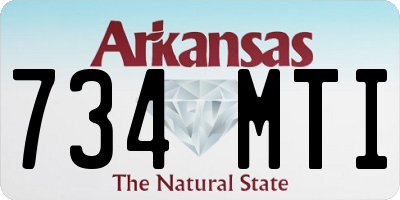 AR license plate 734MTI