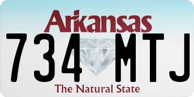 AR license plate 734MTJ
