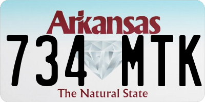 AR license plate 734MTK