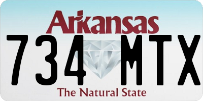 AR license plate 734MTX