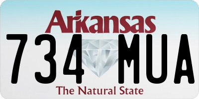 AR license plate 734MUA