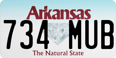 AR license plate 734MUB