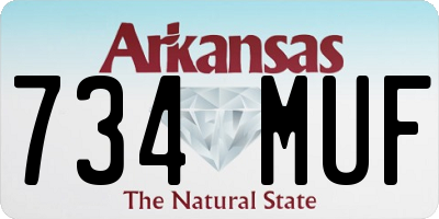 AR license plate 734MUF