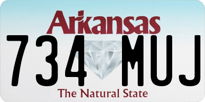 AR license plate 734MUJ