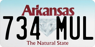 AR license plate 734MUL