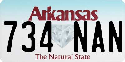 AR license plate 734NAN