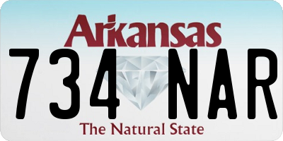 AR license plate 734NAR