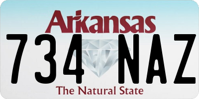 AR license plate 734NAZ