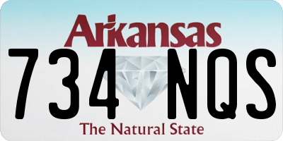 AR license plate 734NQS