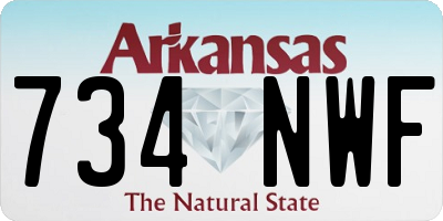 AR license plate 734NWF