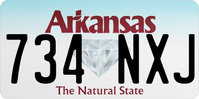 AR license plate 734NXJ