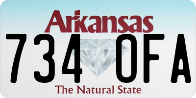 AR license plate 734OFA