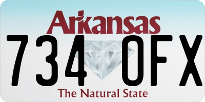 AR license plate 734OFX