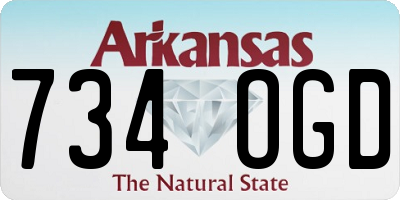 AR license plate 734OGD