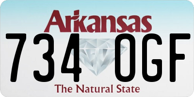 AR license plate 734OGF