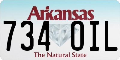 AR license plate 734OIL