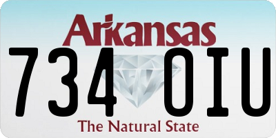 AR license plate 734OIU