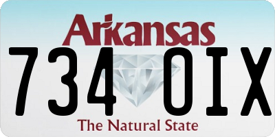 AR license plate 734OIX