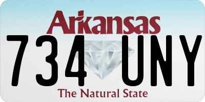 AR license plate 734UNY