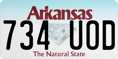 AR license plate 734UOD
