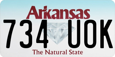 AR license plate 734UOK