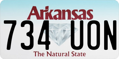 AR license plate 734UON