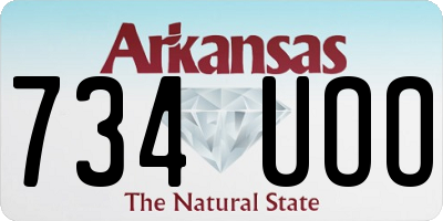 AR license plate 734UOO