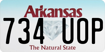AR license plate 734UOP