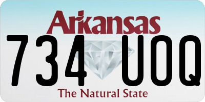 AR license plate 734UOQ