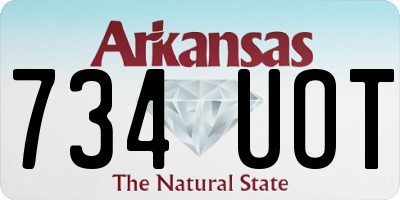 AR license plate 734UOT