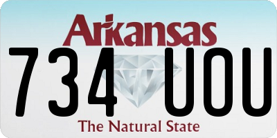AR license plate 734UOU